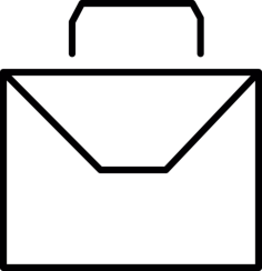 Mail With Handle Stencil Svg Vector, Free Vectors File